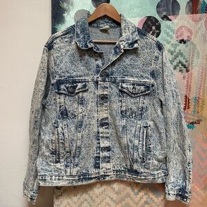 Vintage Bristol Blues Jacket Acid Wash Denim Trucker Made USA 80s 90s